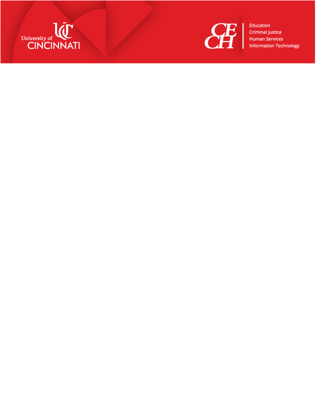 Word Template with Red Header and UC Logo